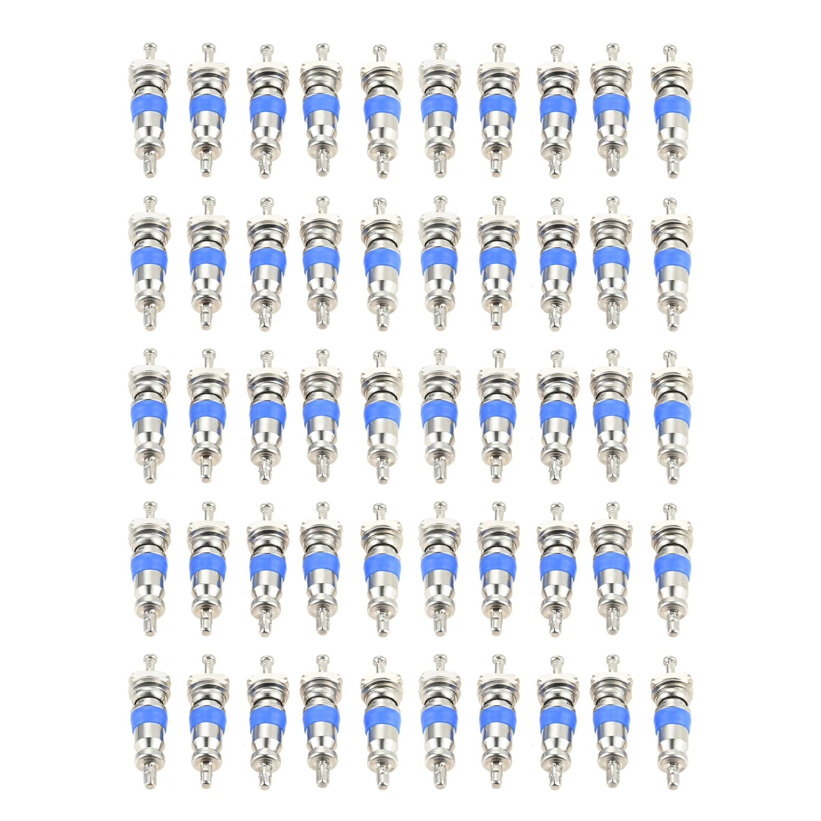 Juego de núcleos de válvula de aire acondicionado y refrigerante A/C HVAC para coche, 50 Uds., alta presión con Kit de núcleos de válvula de sellado compatible con R410 R32 R22