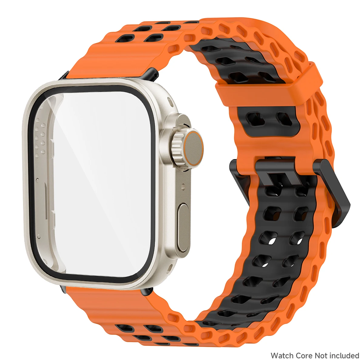 Silicone Strap + PC Case + Tempered Glass for Huawei Watch Fit 5/4 Pro 2 in 1 Sport Band Protective Cover for Huawei Fit 5/4/3