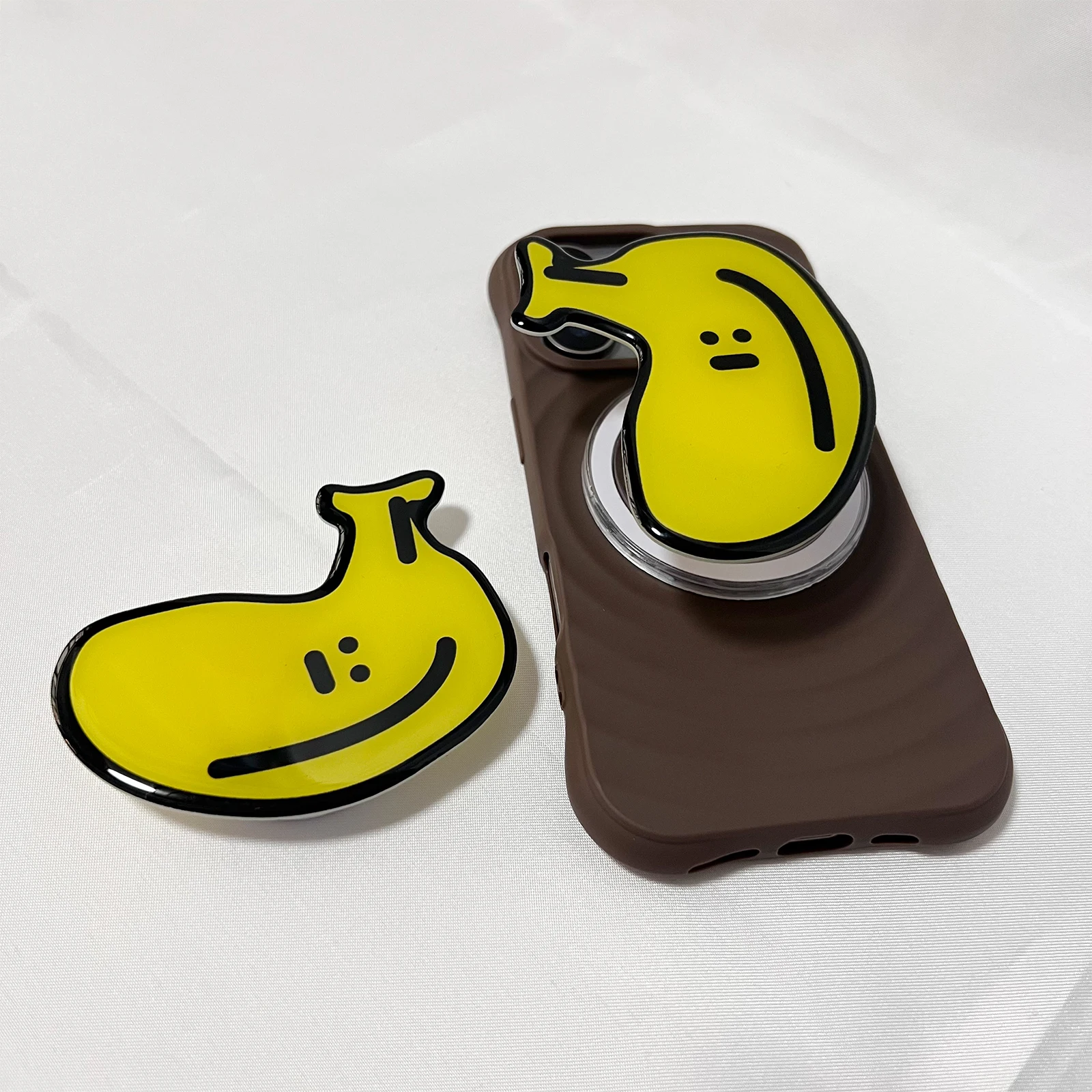 Koreaanse Leuke Cartoon Grote Banaan Telefoon Houder Griptok Ondersteuning Voor iPhone 17 16 PM Samsung Grip Tok Socket Beugel meisje Gift