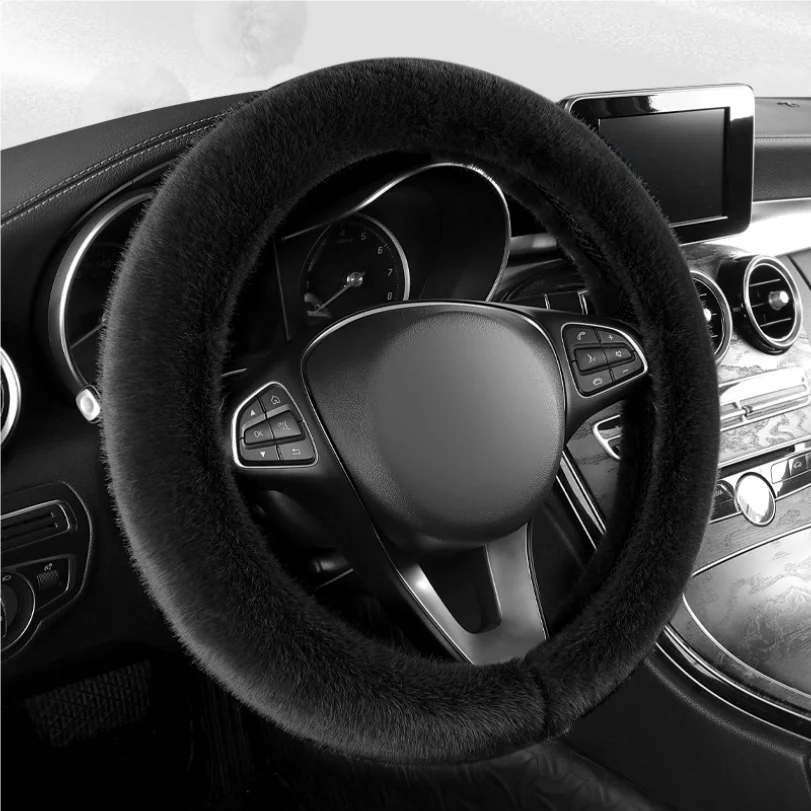 

New Style Car Steering Wheel Cover Mink Fur Steering Wheel Cover Multiple Styles To Choose From