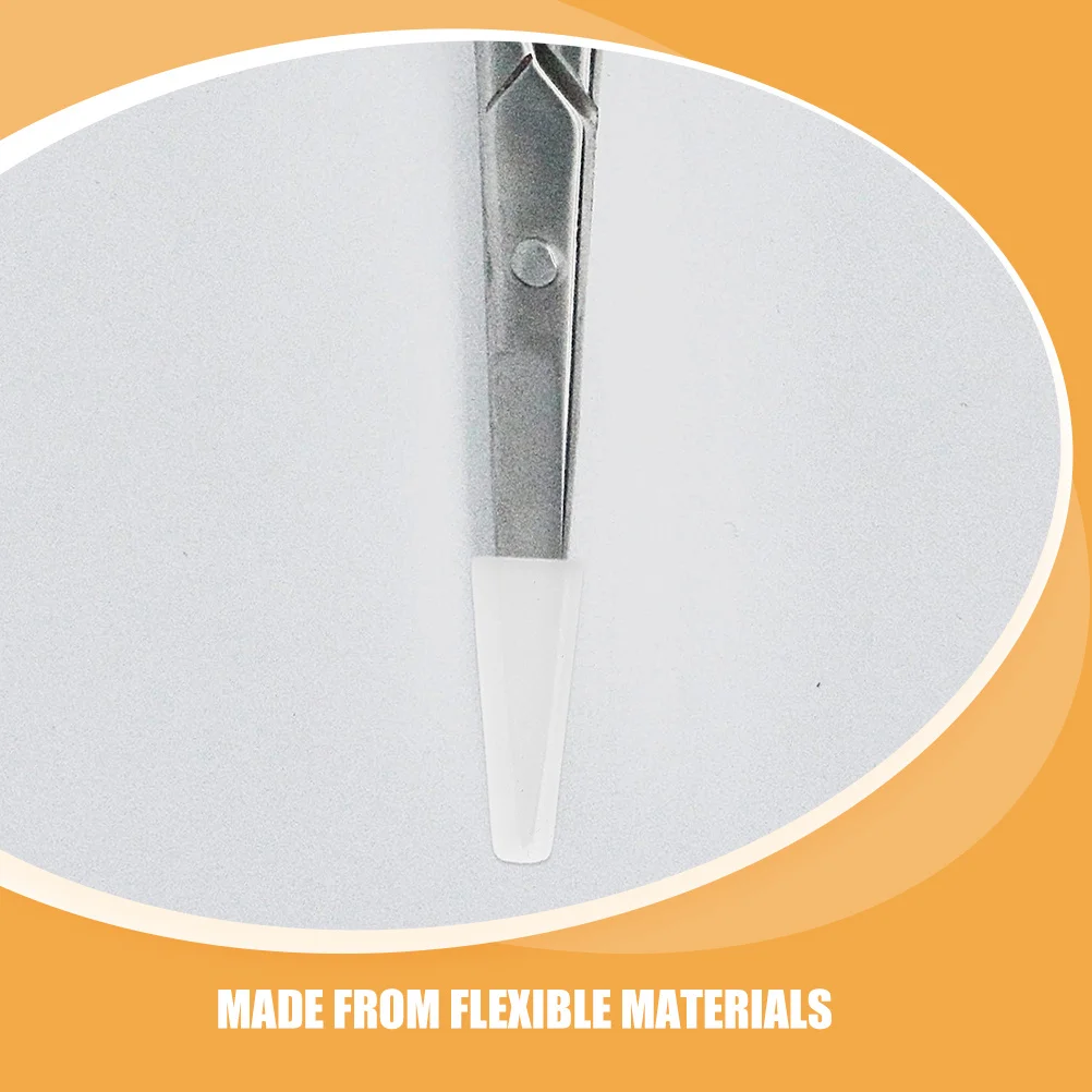 100개 유연한 투명 칼끝 커버 보호 슬리브 칼 가드 주방 식기날 보호 보관 용품