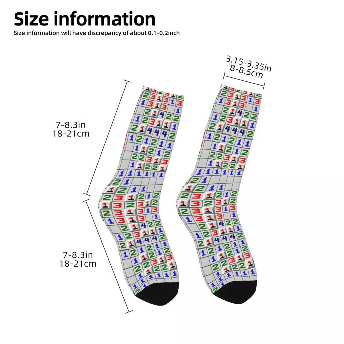 Hip Hop Vintage Microsoft Minesweeper Crazy Men\'s compression Socks Unisex Cult Of The Lamb Game Harajuku Seamless Crew Sock