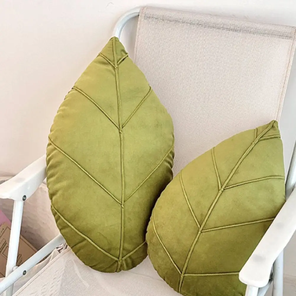 

Household Nordic Style Leaf Shaped Pillow PP Cotton Filling Soft Sofa Cushion Skin-friendly 3D Car