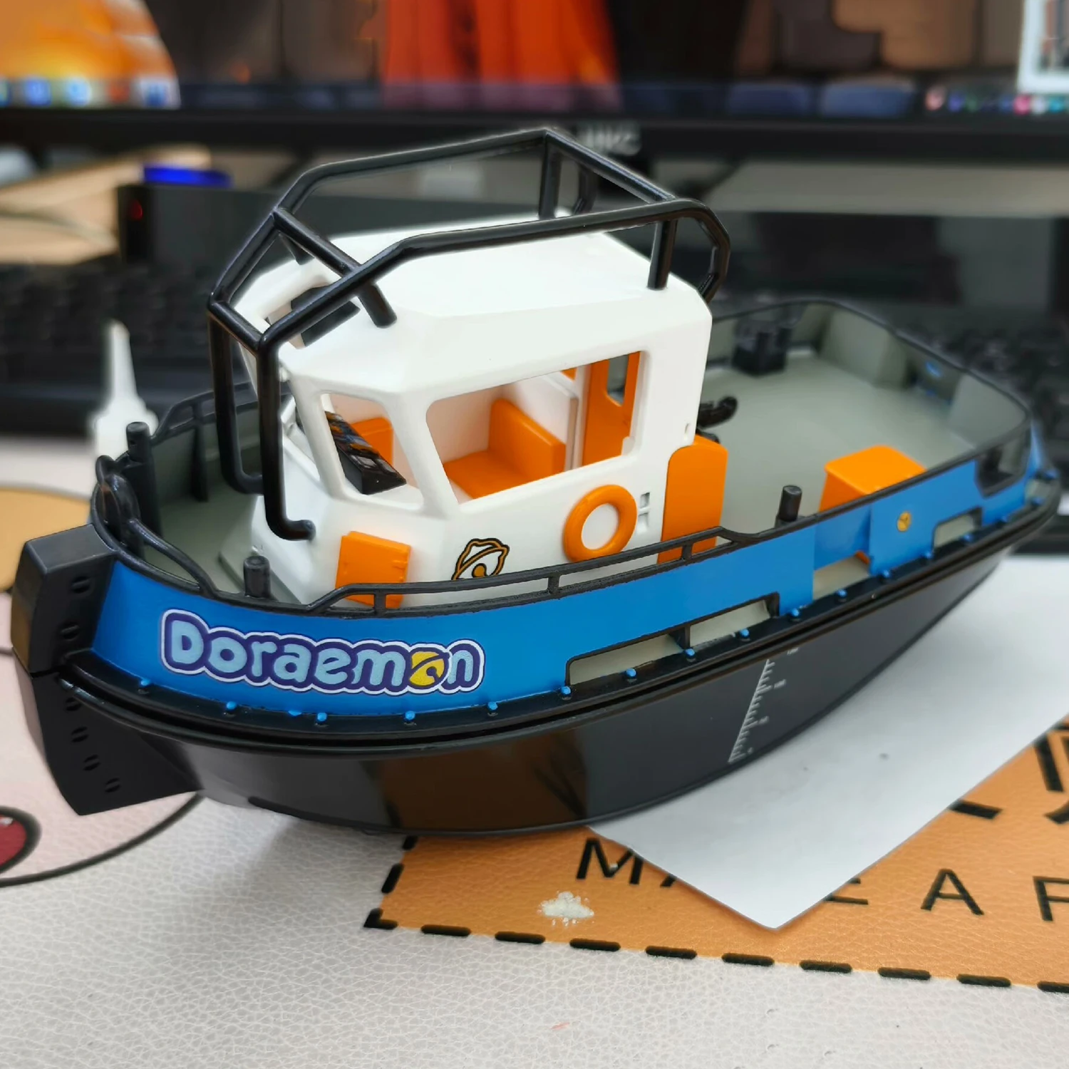 Łódź RC 1/48 22cm Jednomotorowa DAMEN1004 Zdalnie Sterowany Wóz Towarski Stereolityografia Model Statku RC Zestaw Statku Zabawka Prezent dla Chłopca