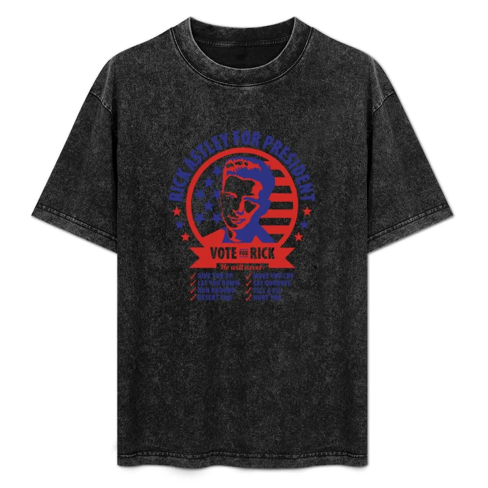 

Rick Astley For President T-Shirt Plus Size Basic Short Sleeve Top