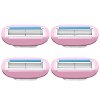 Women Portable Shaver Replaceable Cutter Head Trimmer Hair Shaver 5 Blades Razor Face/ Leg/ Armpit/ Bikini Beauty Hair Removal