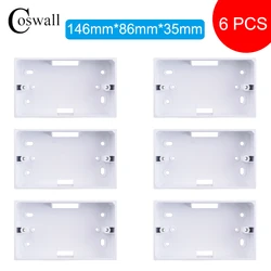 Coswall Matte Black Grey White External Box 146mm*86mm*32mm for 146*86mm Switch or Socket Apply For Any Position of Wall Surface