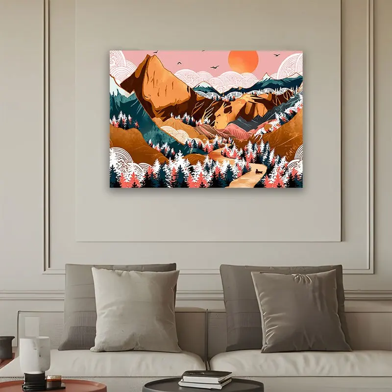 Mountain Range Sunrise + 