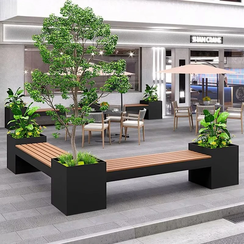 Balcony Terrace Courtyard Iron Art Outdoor Flower Box Stainless Steel Planting Box Flower Tray Stand