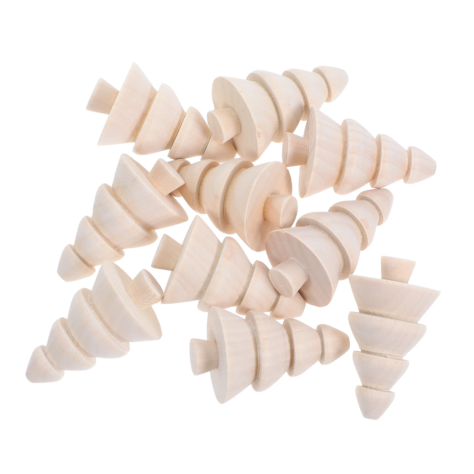 

10Pcs Unpainted Wooden Xmas Trees Craft Ornaments for Desktop Christmas Decor DIY Projects and Holiday Supplies