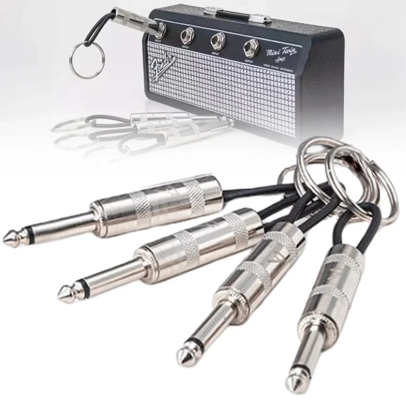 

Винтажный настенный органайзер для аксессуаров для гитары с крючками для ключей и полкой - набор из 4 предметов