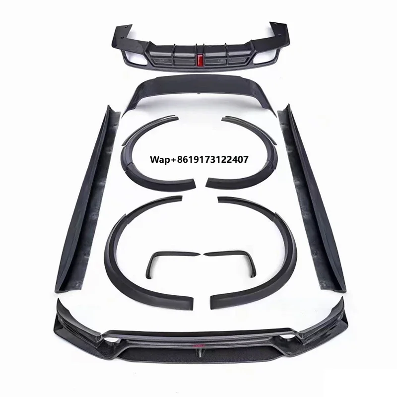 For 2024+ Front Lip Body Kit, 9Y0 Upgrade Main Grille Rear Diffused Spoiler Body Kit Modification