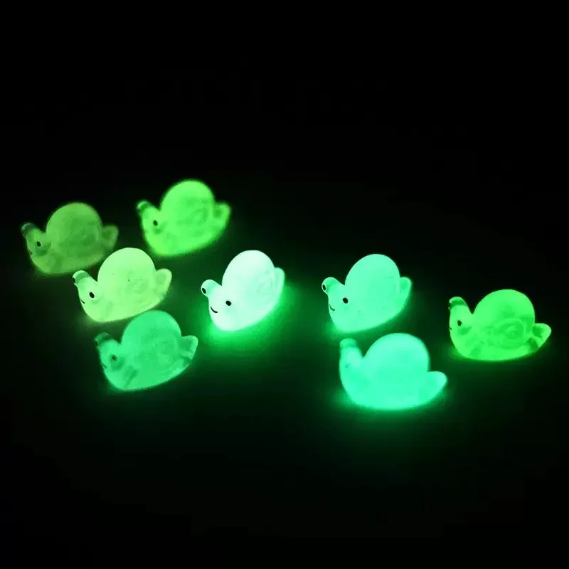 50 قطعة يتوهج في الظلام الحلزون الصغير مصغرة التماثيل الحلزون DIY بها بنفسك زخرفة اكسسوارات للمنزل مايكرو الجنية حديقة المشهد ديكور #3