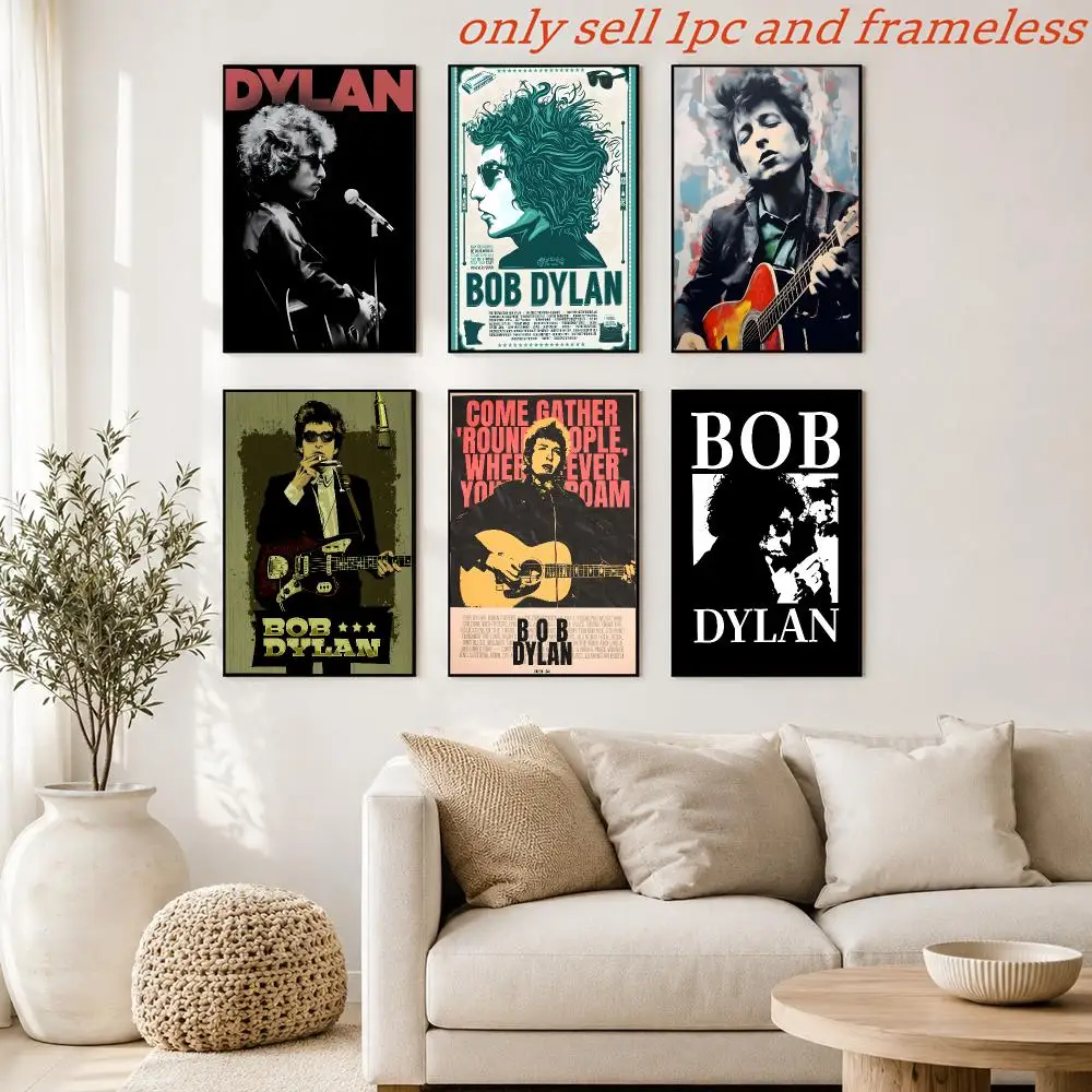 Folk Music B-Bob Dylan Poster Print Home Living Room Bedroom Entrance Bar Cafe Art Painting Decora