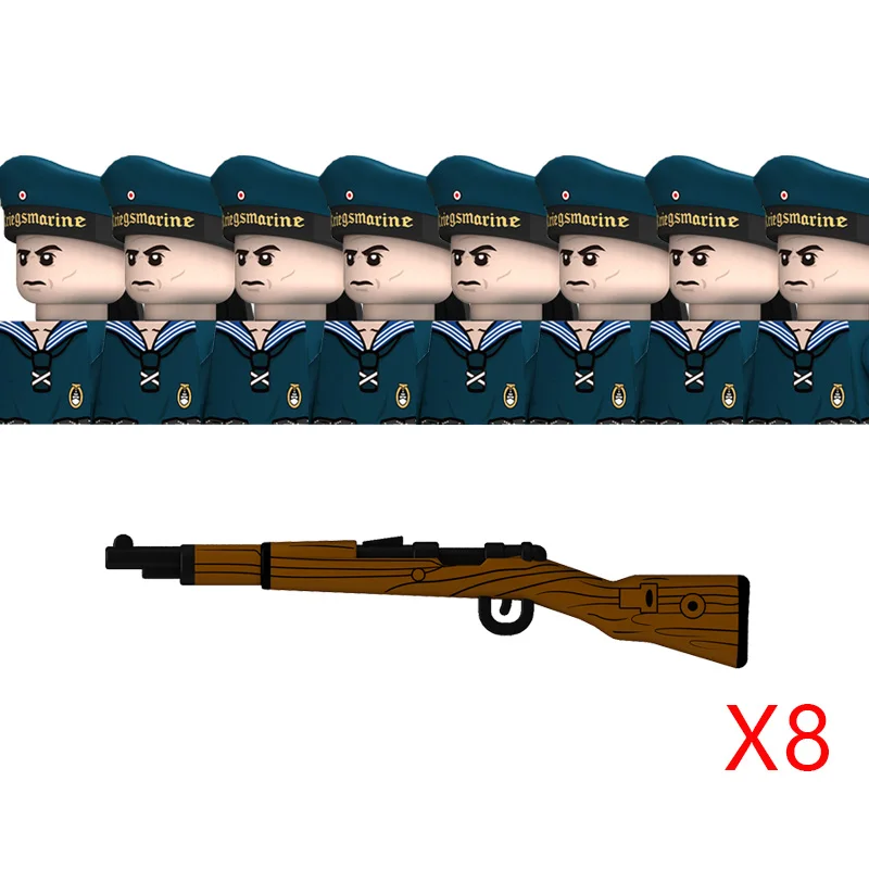 WW2 Military Navy Serie Soldat Figuren Bausteine Sowjetunion Krieger Infanterie Offizier Gedruckt Helm Ziegel Spielzeug Geschenke
