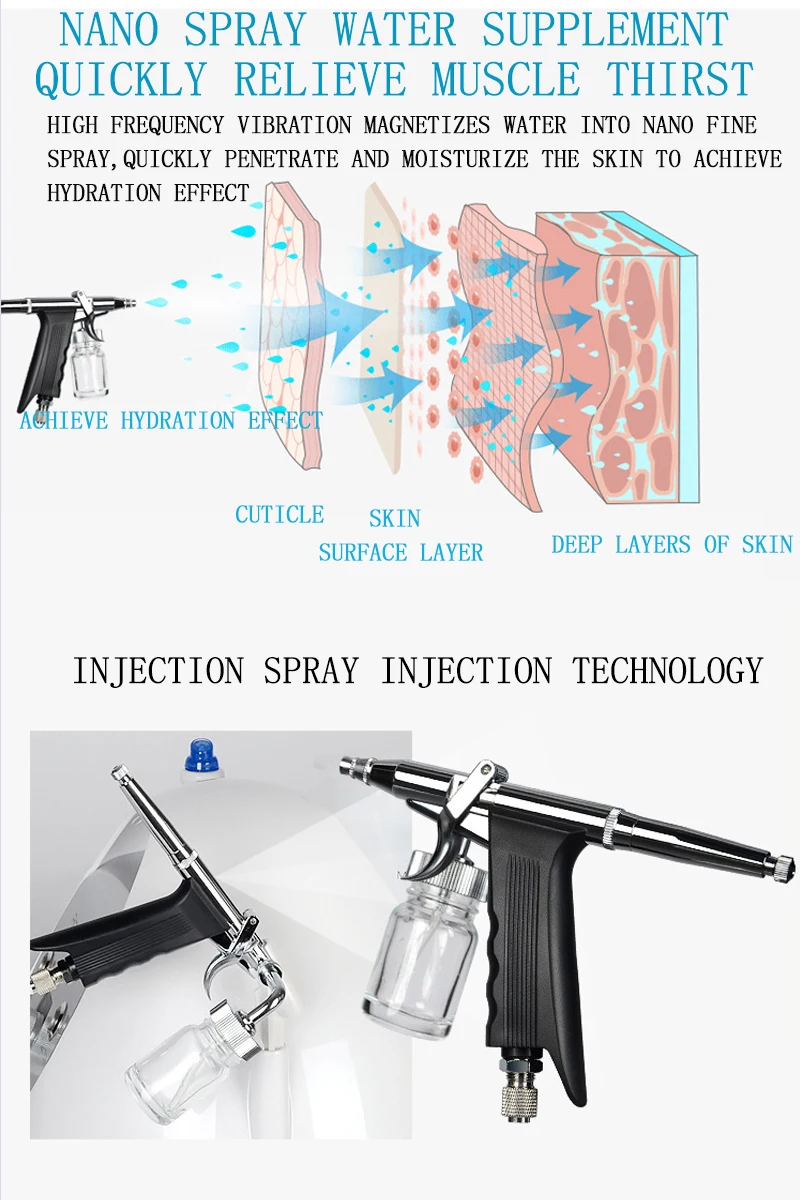 Dissolvant de points noirs, outil de livres de pores, dissolvant d'huile, injection d'oxygène, grattage d'hydratation