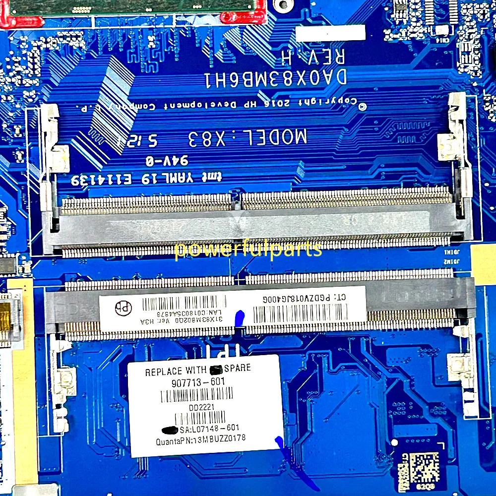 Imagem -05 - Placa-mãe com Gráfico para hp Probook 450 g4 g4 Cpu Da0x83mb6h1 Da0x83mb6h0 907713601 907714-601 907715-601 i3 i5 i7