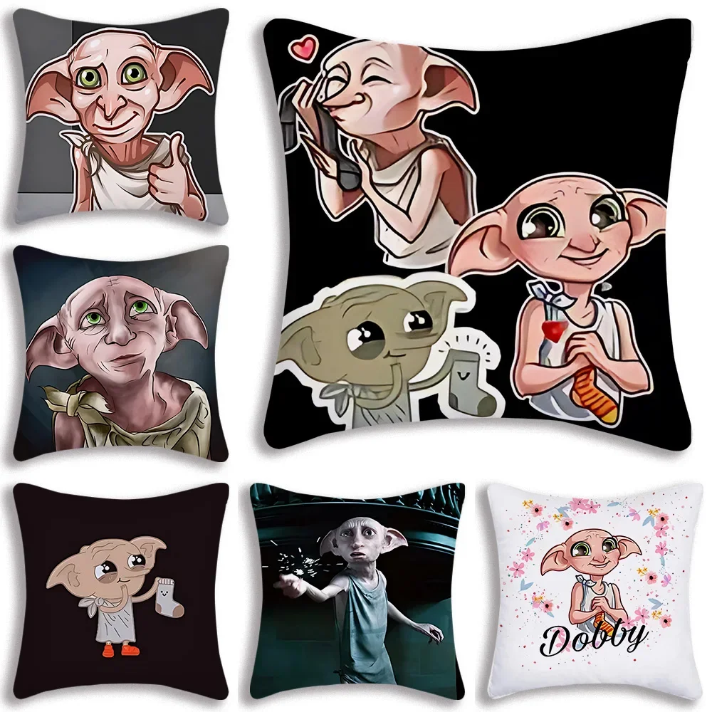 

Nordic Style Dobby Meme Pillow Covers Cartoon Sofa Decorative Home Double-sided Printing Short Plush Cute Cushion Cover