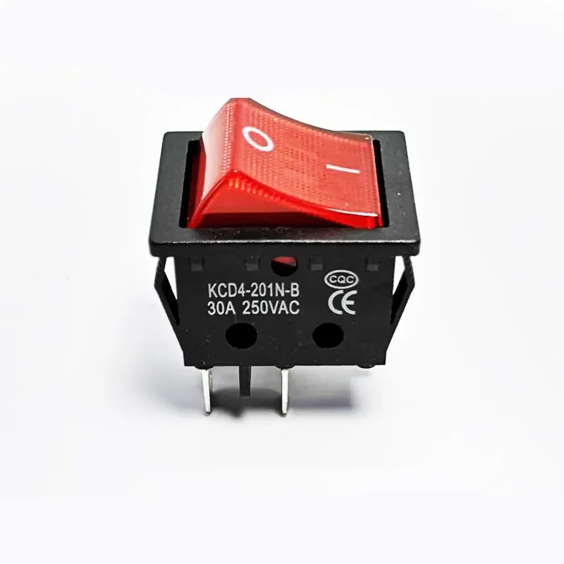 KCD4-201N-B on off 30A/250V 16A/250V heavy duty 4 pin t85 rocker switch with light