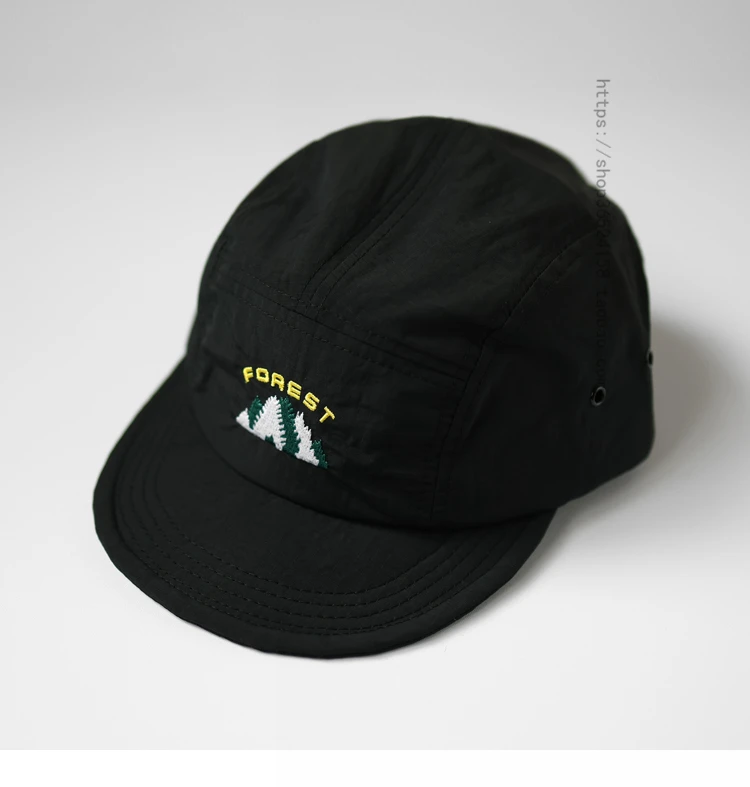 De secagem rápida aba curta cinco peças Hill Soft Top Soft Brim Peaked Cap dos homens ao ar livre Camping de secagem rápida chapéu de proteção solar