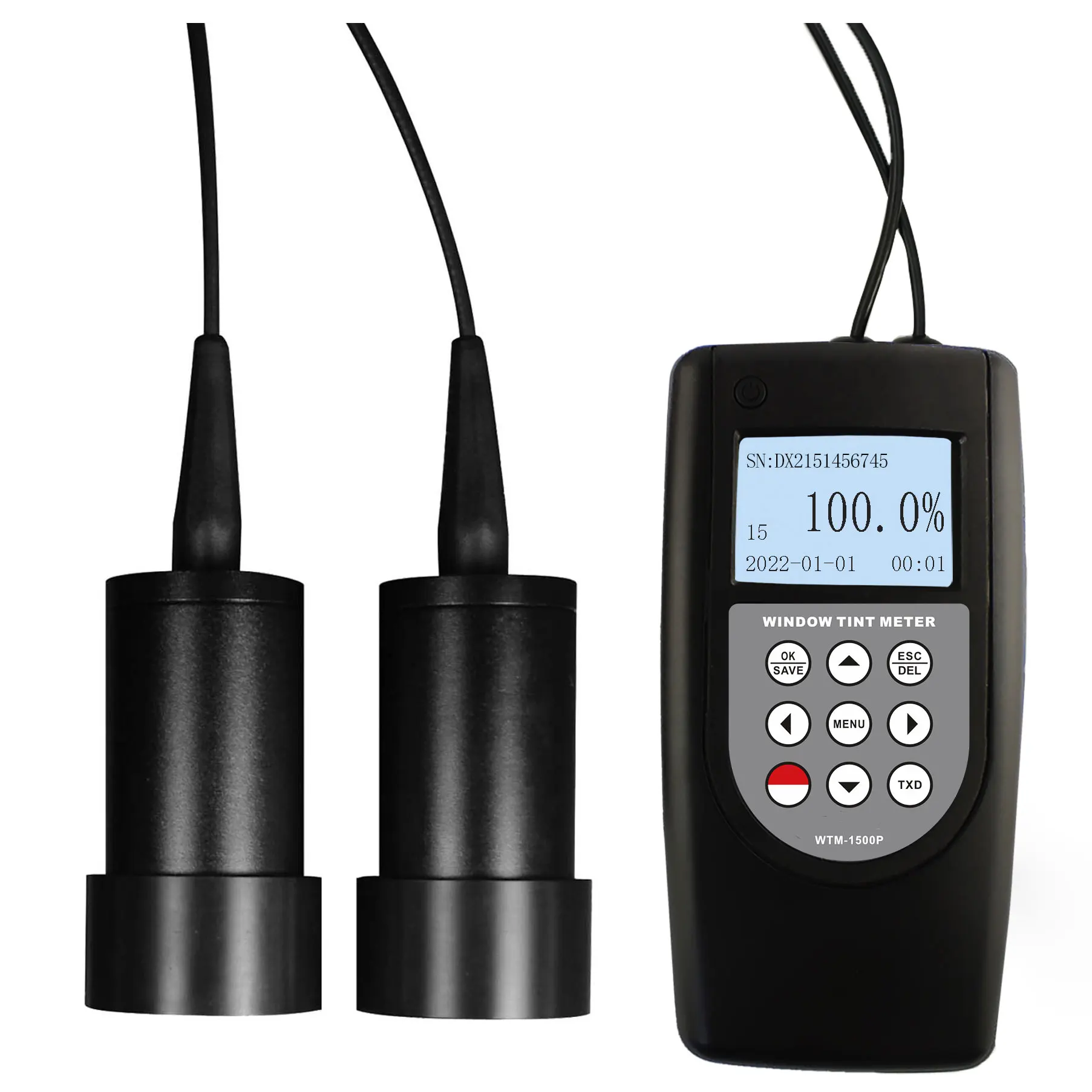 

2026 WTM-1500P digital WINDOW TINT METER Portable transmittance tester with Bluetooth printer 0.0%-100.0%