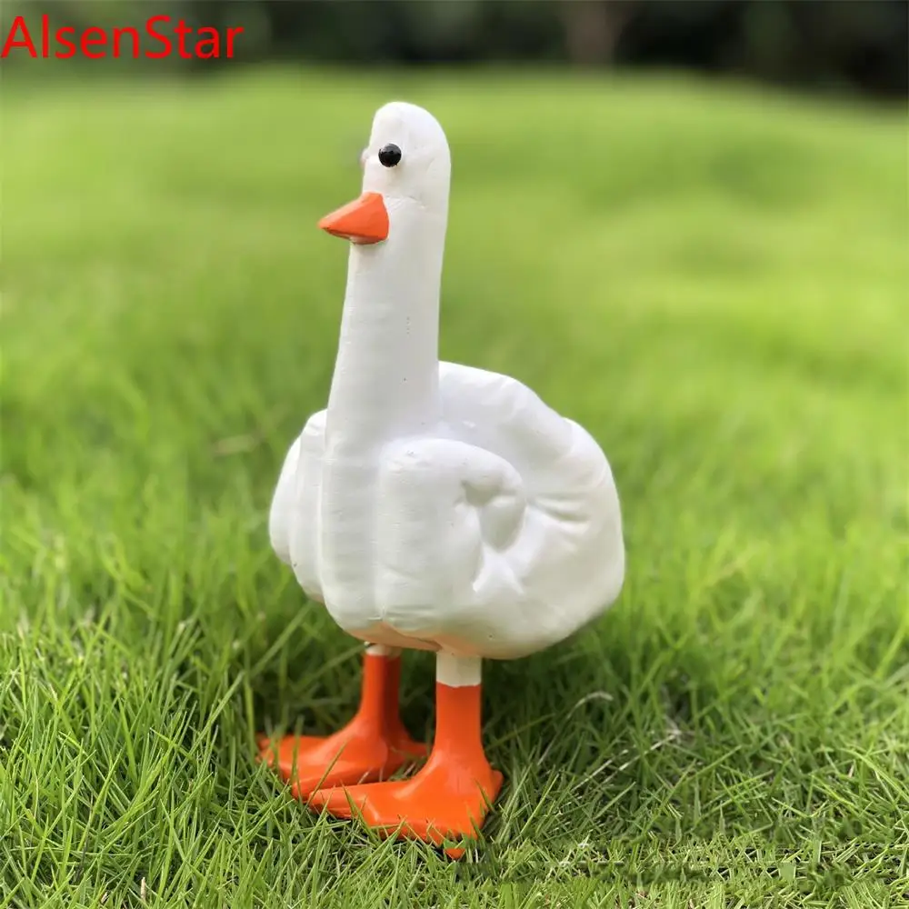 

Creative Spoof Middle Finger Duck Statue Resin Handicraft Ornaments Craft Gifts Home TV Cabinet Desktop Decoration