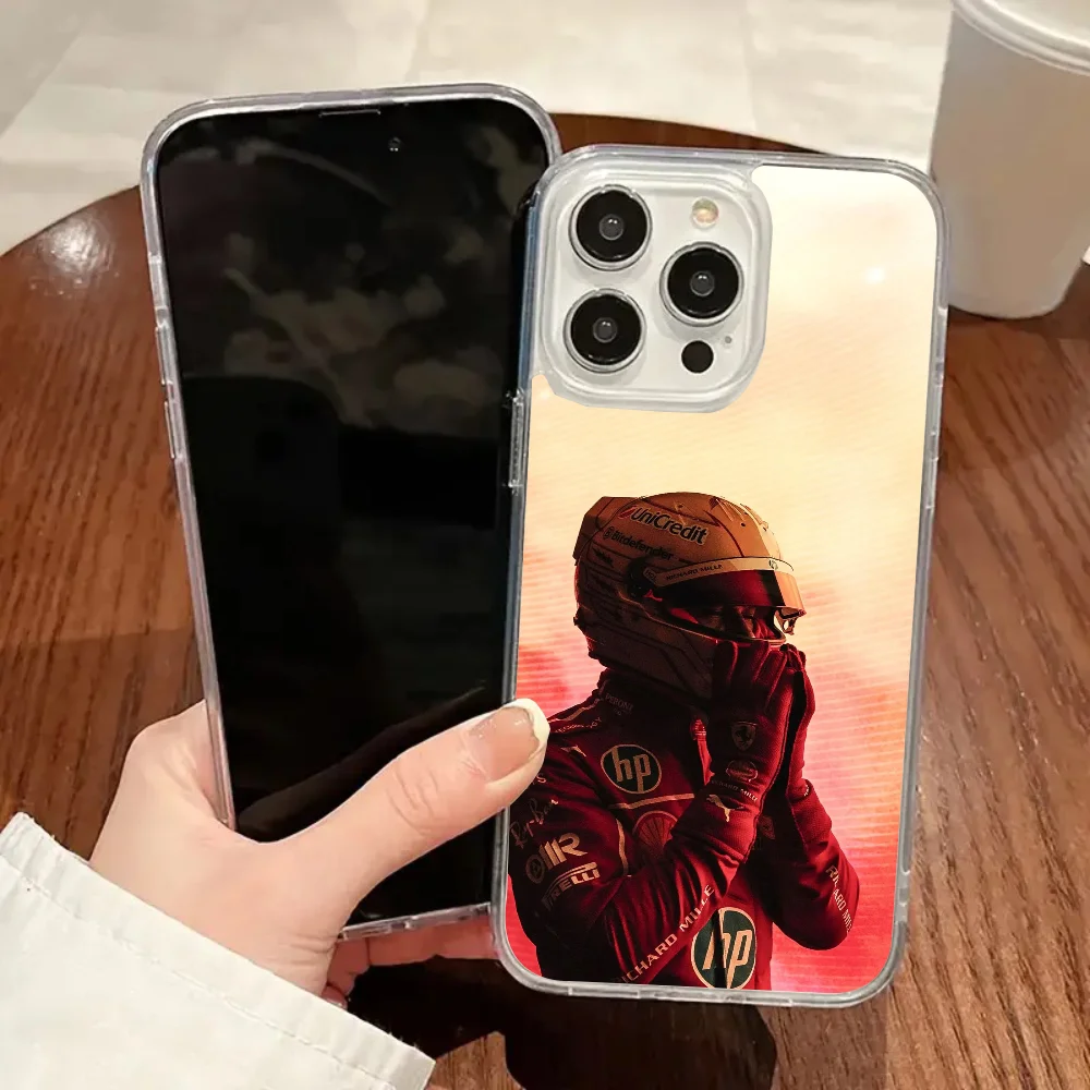 1 funda de teléfono magnética F1 Racing L-Lewis H-Hamilton para iPhone 16 14 13 11 12 15 Pro Max X XR XS Plus SE, funda de Tpu transparente suave