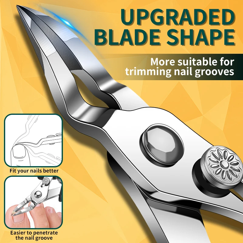 1-2pcs，Stainless steel nail clippers, suitable for thick nails, safe toenail correction, home nail and foot care, nail products