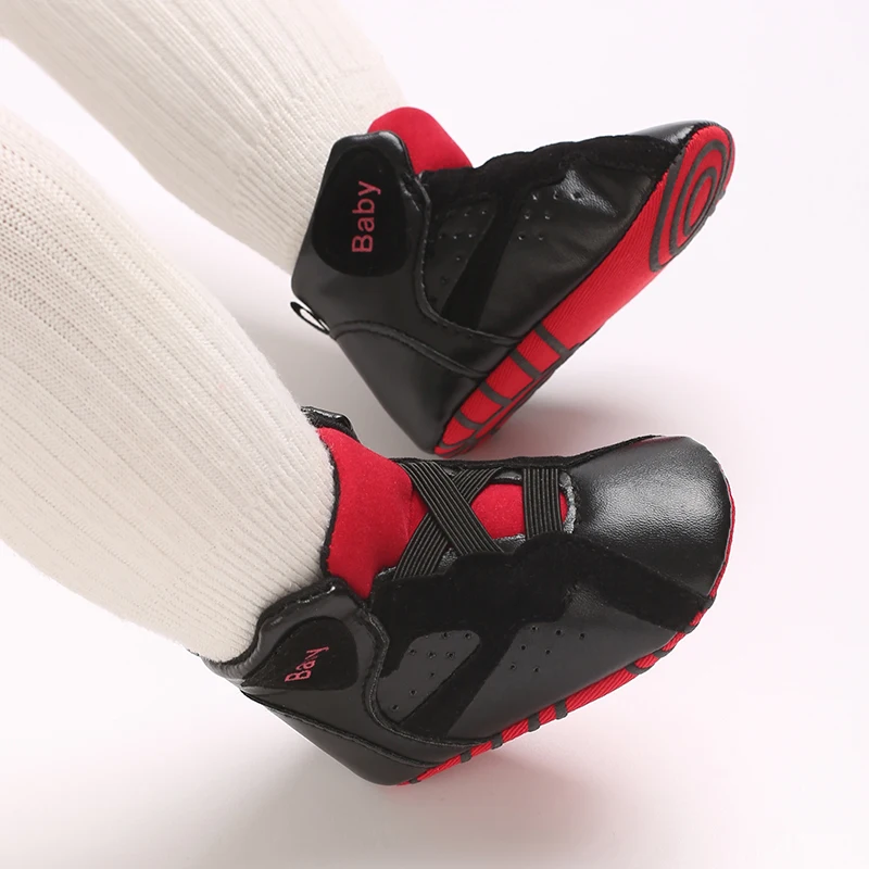 Hoch geschnittene, weichsohlige Freizeitschuhe aus PU für Damen und Herren, Lauflernschuhe für Neugeborene, Baby-Lauflernschuhe, erstes Paar Lauflernschuhe – Detail 14