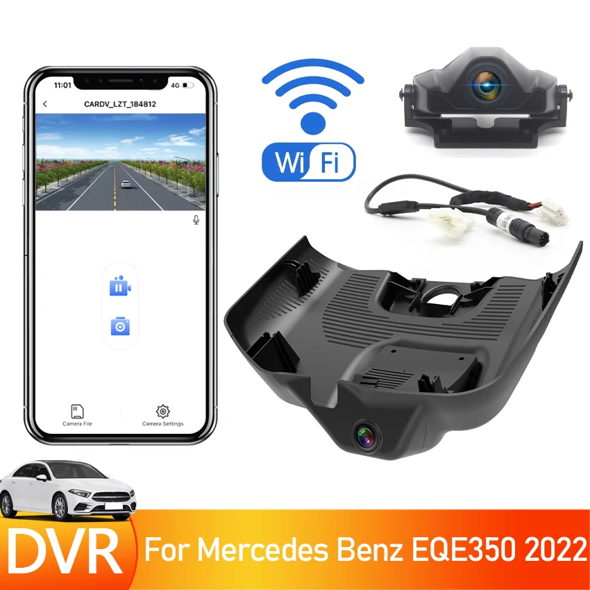 

Plug and play Car DVR Wifi Dual Lens Dash Cam Camera Video Recorder Original For Mercedes Benz EQE EQE350 2022 UHD High Quality