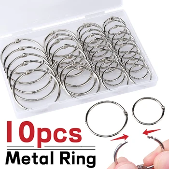 Di alta Qualità 1/5/10 Pz Raccoglitore ad anelli in metallo 38mm 50mm Album fai da te a fogli mobili Cerchi per libri Apertura Ufficio Rilegatura Fornitori Album fotografico