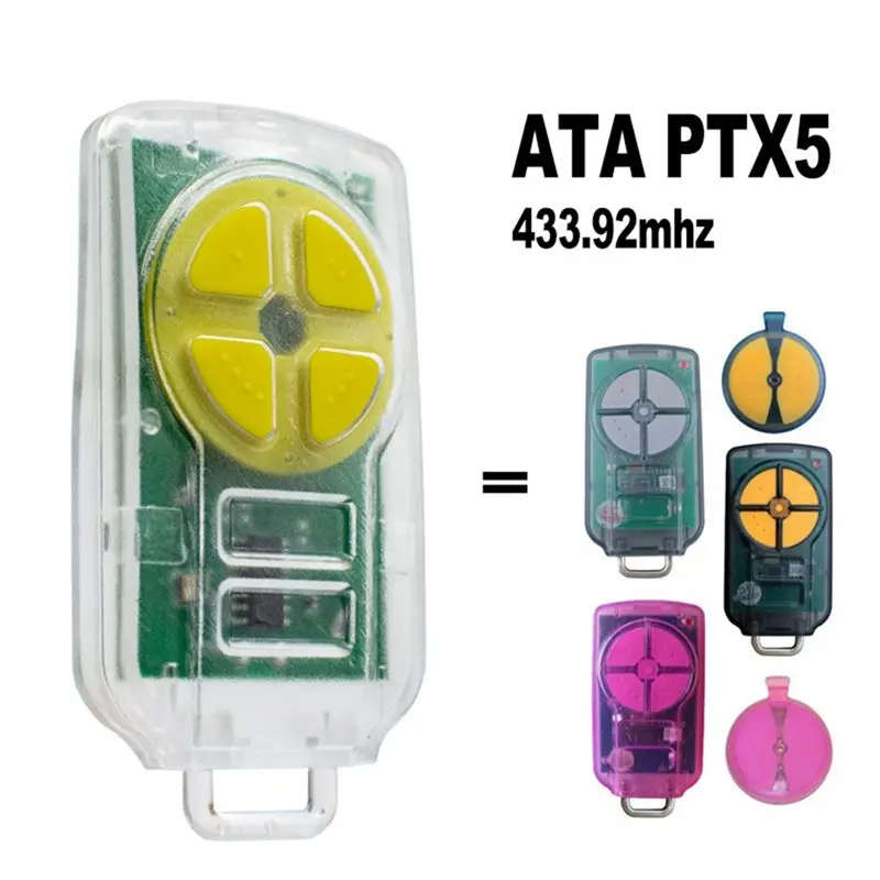B67C For ATA For Triocode GDO PTX5V1 PTX5V2 Compatible Universal Garage Door Remote Control 433.92Mhz For PTX5