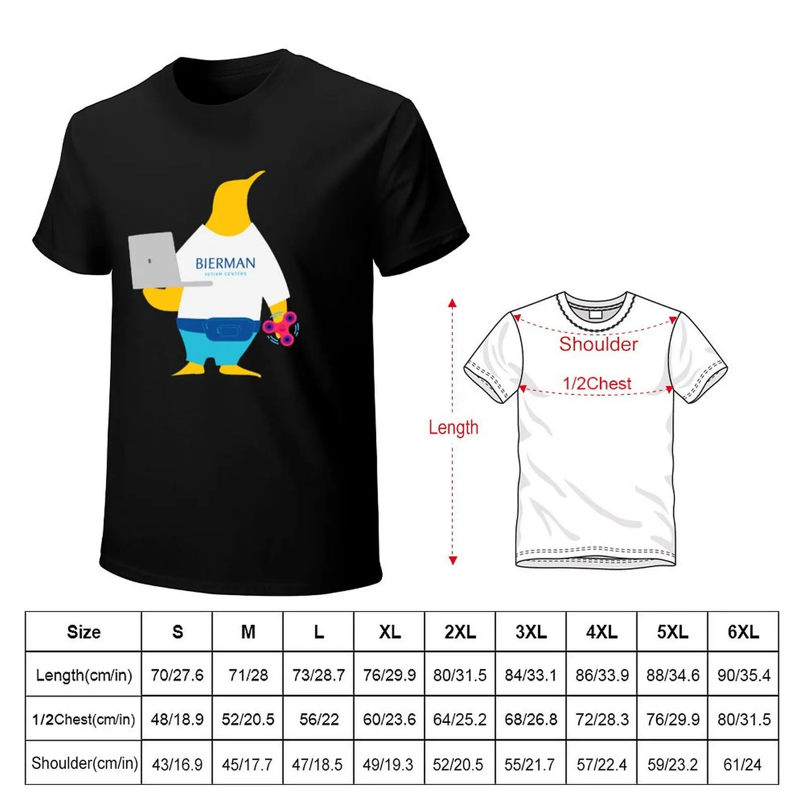 Behavior Technician Penguin with Laptop T-Shirt t shirts for man cotton T-Shirt