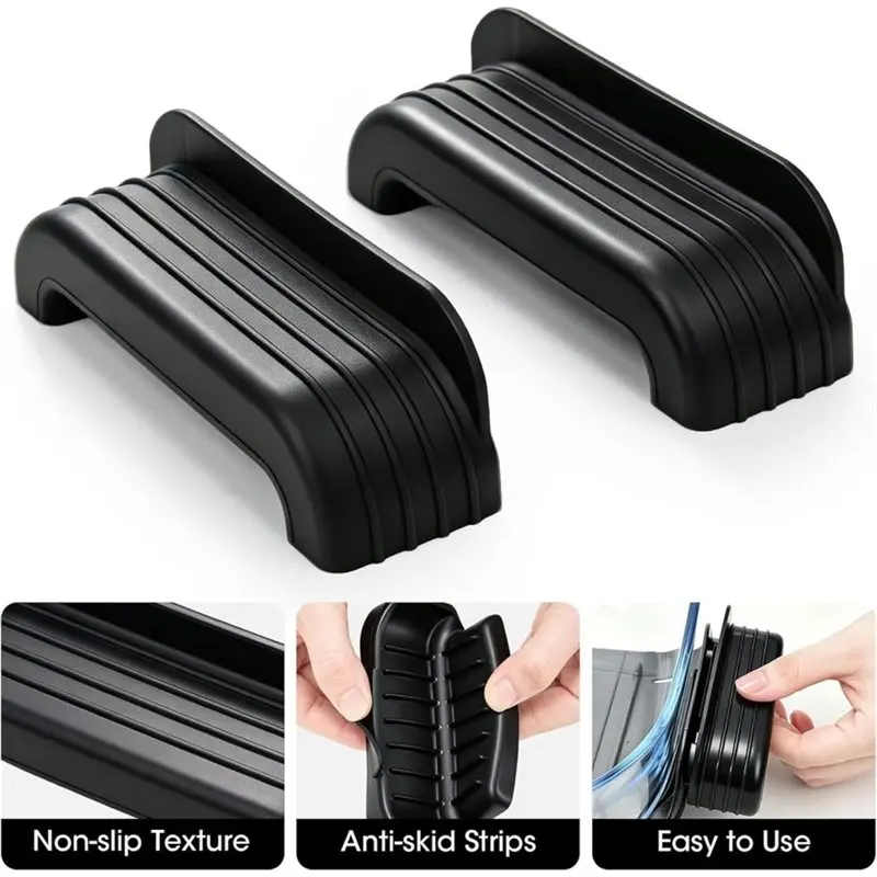AT28-Handle Cover Silicone Heat-Resistant For Ninja Crispi/Crispi Pro Glass Air Fryer-Grip Holder Sleeve(2.5QT/4QT/6QT) 2-Pack