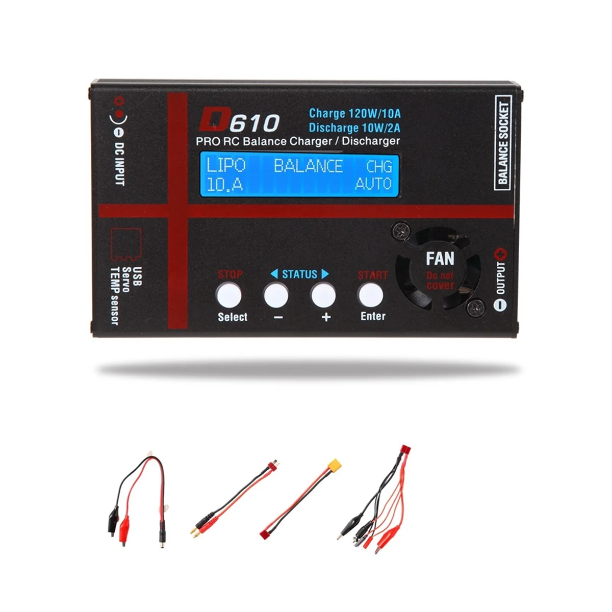 A73E-D610 120W 10A Battery Balance Charger Discharger Smart Battery Charger for LiPo/LiFe/LiHV/Li-Ion/NiCD/NiMH/2-20V PB