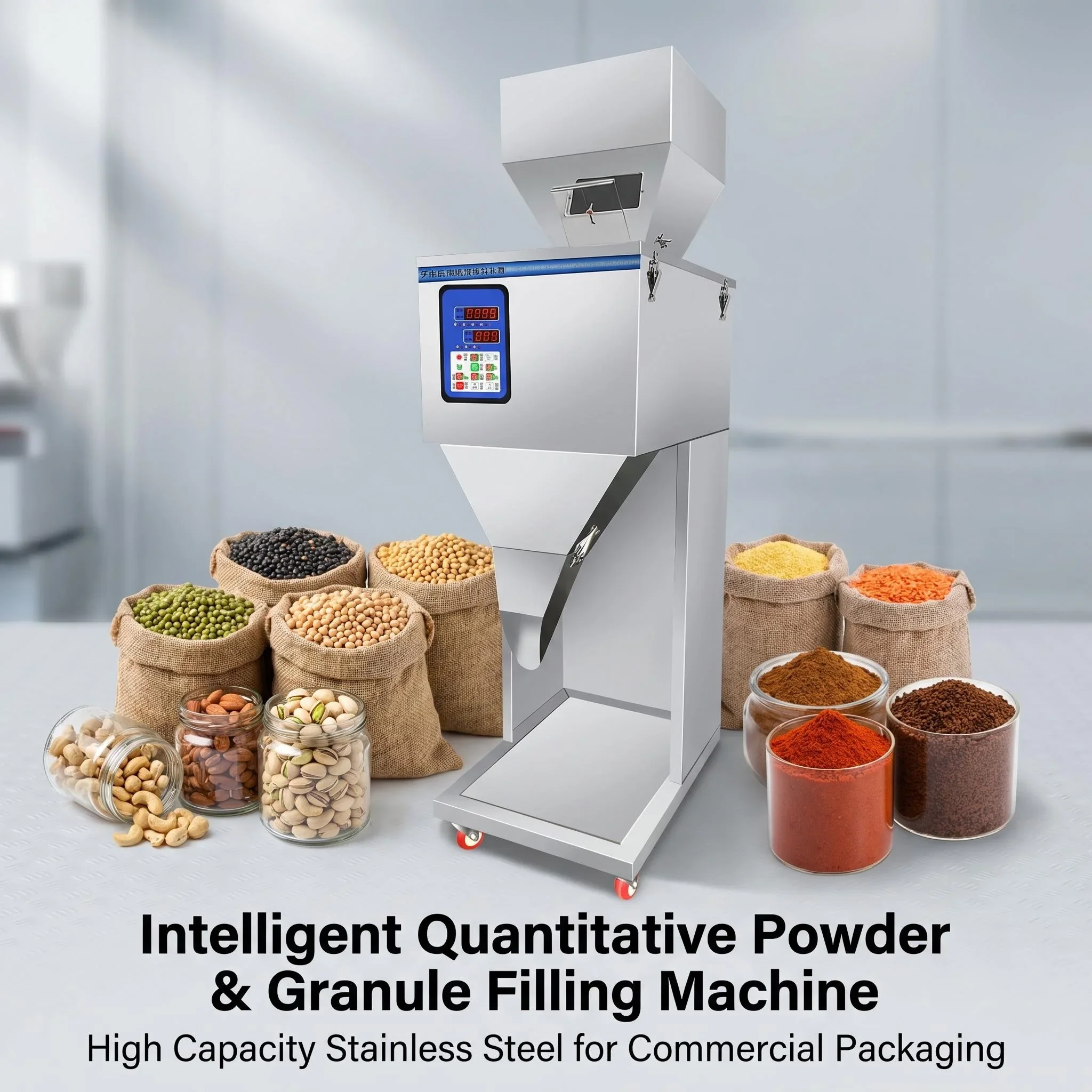 Automatic Intelligent Quantitative Weighing Machine for Rice Grains Granule and Powder Feed Peanuts and Nuts