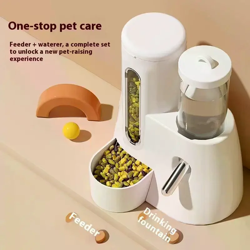 2-in-1 Hamster Feeder and Waterer Large Capacity Leak-Proof Automatic Food Water Dispenser