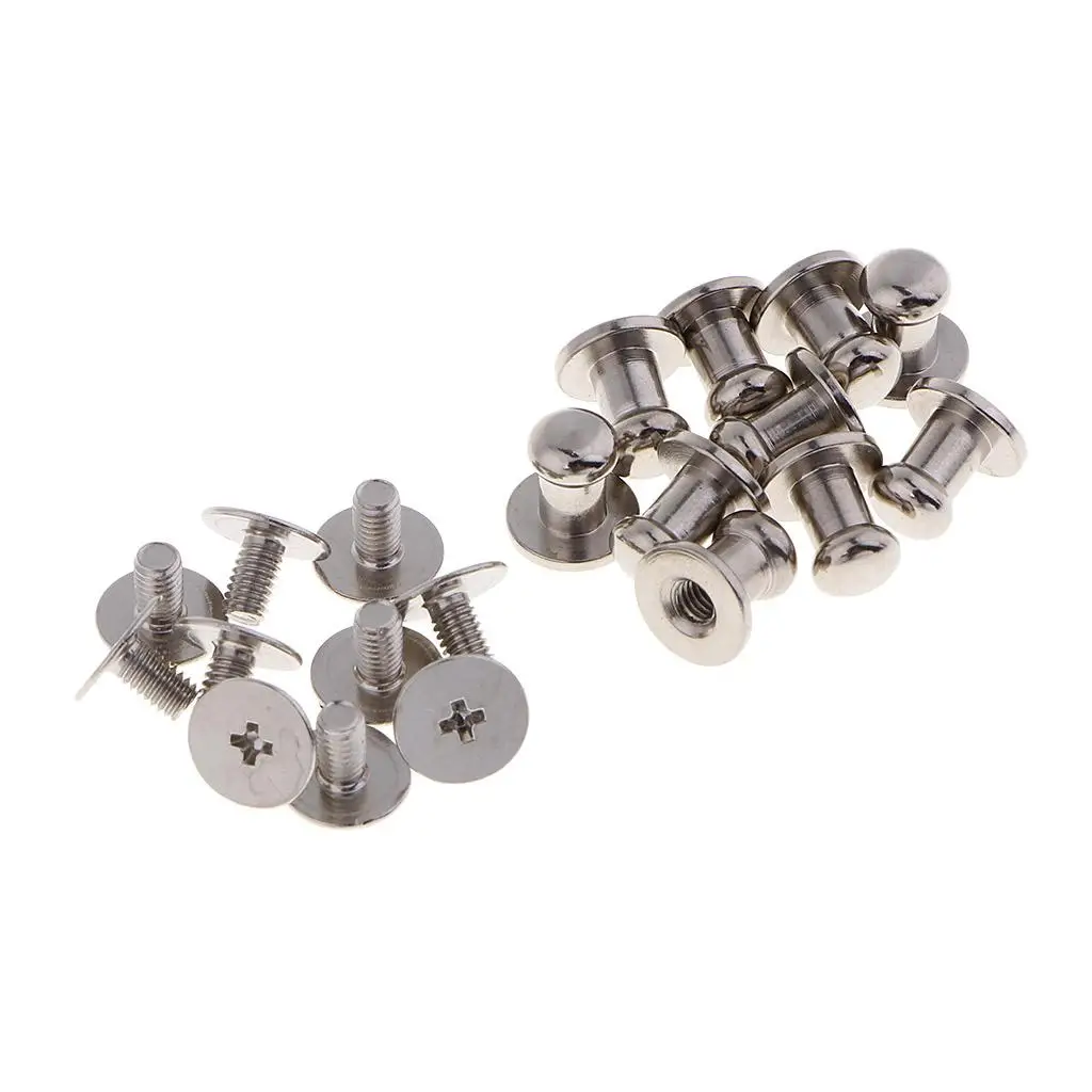 Swivel Rivet Studs Screw Back Iron Ring Rivets for Leather Bags Belts and DIY Crafts
