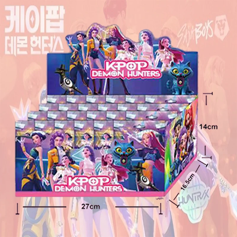 데빌 헌터 24개 신규 애니메이션 K팝 인형 비닐 장난감 루미 미라 조이 캐릭터 비닐 마스크 박스 포함 수제 생일 선물 팬클럽 선물