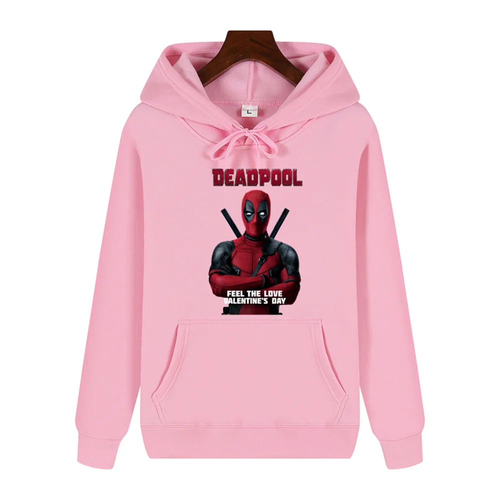 Super cool Marvel Deadpool Print Autumn/Winter Comfortable Soft Thickened men\'s high quality casual fashion warm street hoodie