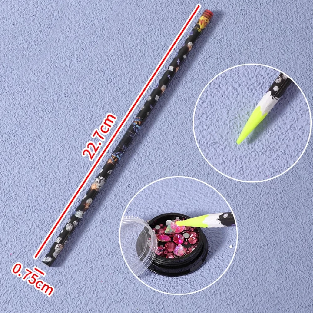 1/5/10pcs Rhinestone Pickers Wax Pencil Set - Easy to Use Crystal Pick Up Tools for Gem Dotting/Beads/Rhinestone Nail Art Tools