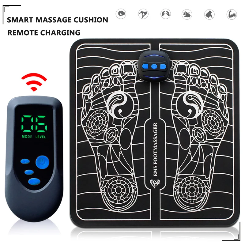 Smart Foot Massager Electric EMS Foot Massager Feet Muscle Stimulate  Kneading Shiatsu Deep Relaxation USB Electric Acupoint