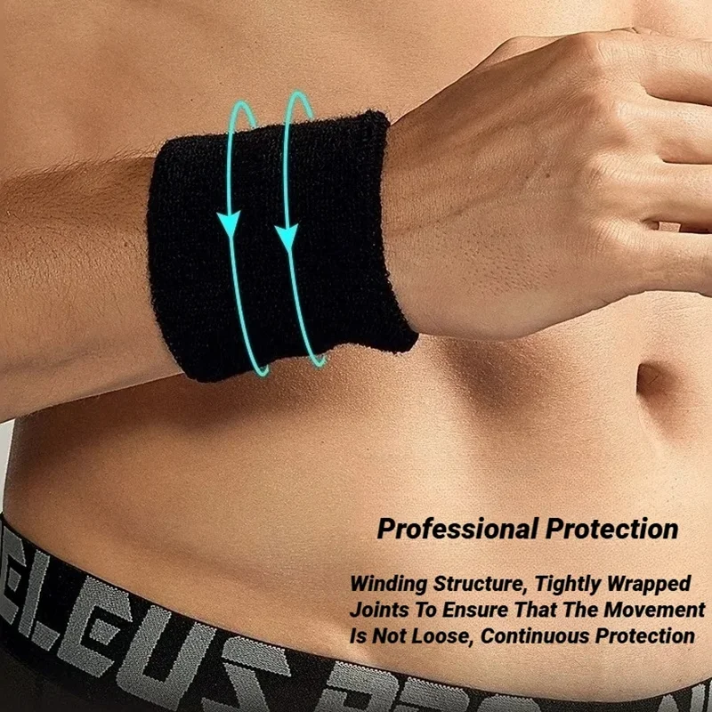 Sports Wrist Wrap - Non-Slip Sweat Absorbent Band for Basketball/Football  Anti-Sprain Support & Breathable Gym Accessory