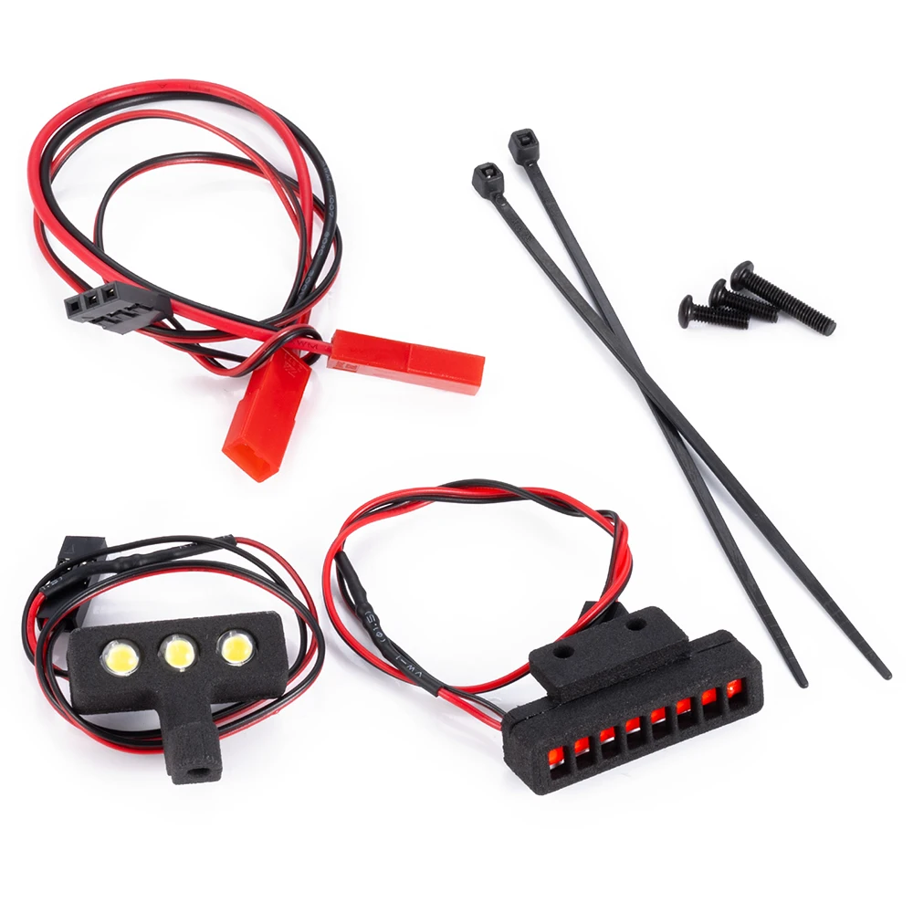 AXSPEED Front Rear Light Set LED Light Spotlights Headlight Taillight for 1/18 A-RRMA Typhon Grom Small Scale Buggy Parts