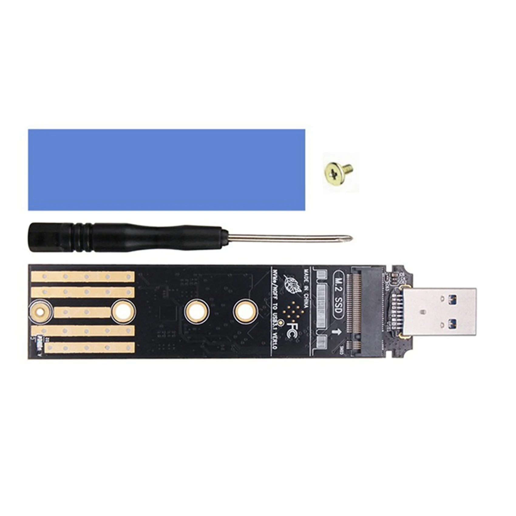 

Прочный корпус SSD с двумя протоколами, адаптер USB C M.2 NVME PCIe NGFF для 2230