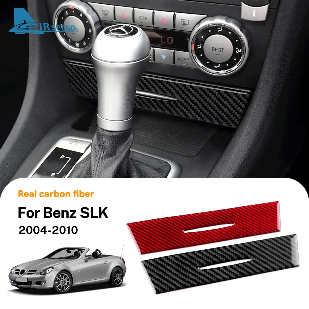 Real Soft Carbon Fiber Trim Aufkleber für Mercedes Benz SLK R171 2004 2005 2006 2007 2008 2009 2010 Auto AC Lagerung Bottom Panel