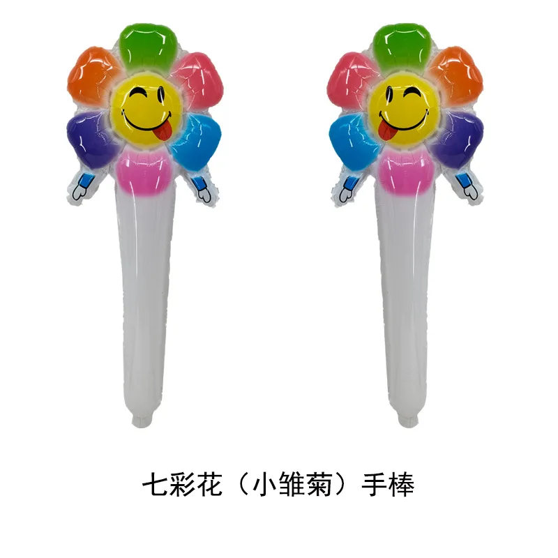 만화 7 색 작은 데이지 웃는 얼굴 해바라기 알루미늄 필름 풍선, 대형 중소형 파티 야외 장난감, 신제품