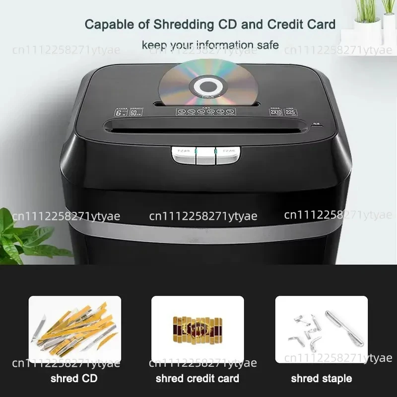 P-5 Security Micro-Cut Office Shredder 2X10 mm 8 Sheet Capacity, Electric Credit Card CD Shredder 19 Liters