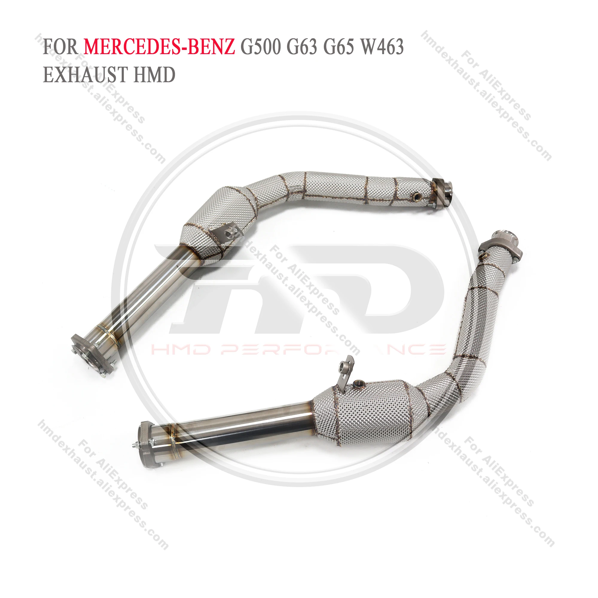 

HMD Exhaust System High Flow Performance Downpipe for Mercedes Benz G500 G63 G65 W463 5.5L With Heat Shield Racing Pipe