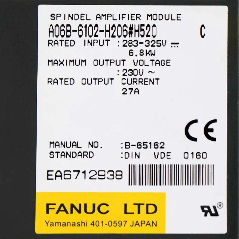 Fanuc A06B-6102-H206 Servo Amplifier Tested ok Fas Shipping